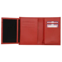 Frandi Portefeuille cuir femme rouge,marine ou orange ->Femme Portefeuille Cuir