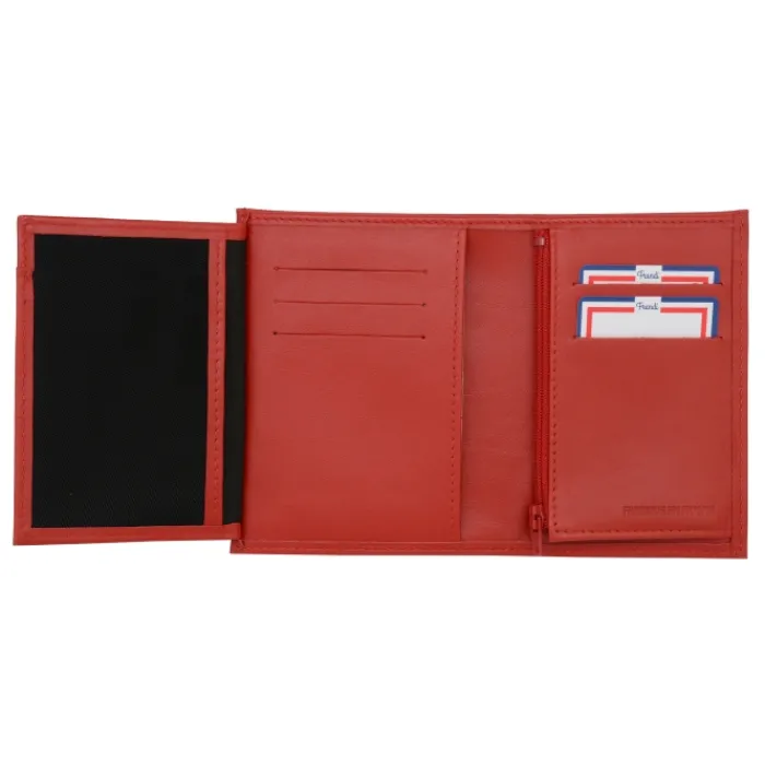 Frandi Portefeuille cuir femme rouge,marine ou orange ->Femme Portefeuille Cuir