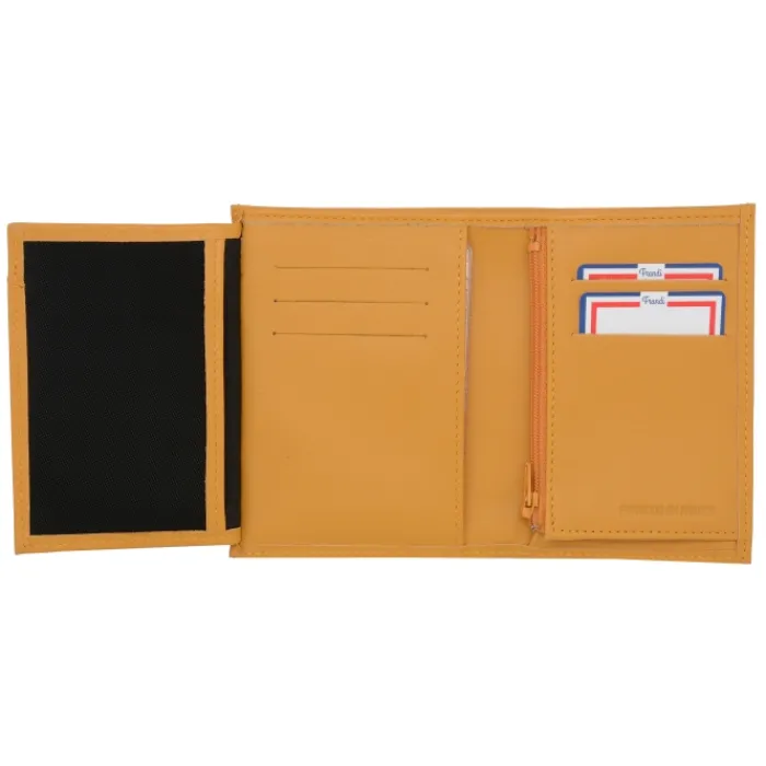 Frandi Portefeuille cuir femme rouge,marine ou orange ->Femme Portefeuille Cuir