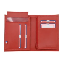 Frandi Portefeuille cuir femme rouge,marine ou orange -><noscript><img width=