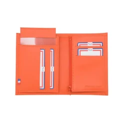 Frandi Portefeuille cuir femme rouge,marine ou orange -><noscript><img width=