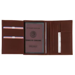 Frandi Portefeuille cuir ou Portefeuille marron foncé ->Homme Portefeuille Cuir