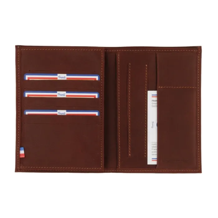 Frandi Portefeuille cuir ou Portefeuille marron foncé ->Homme Portefeuille Cuir