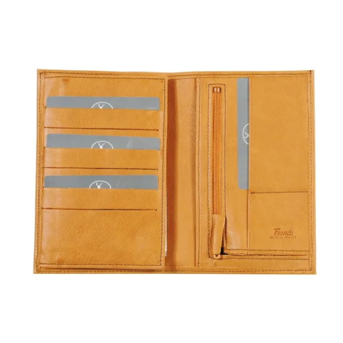 Frandi Portefeuille cuir surpiqûre coloré ->Homme Portefeuille Cuir