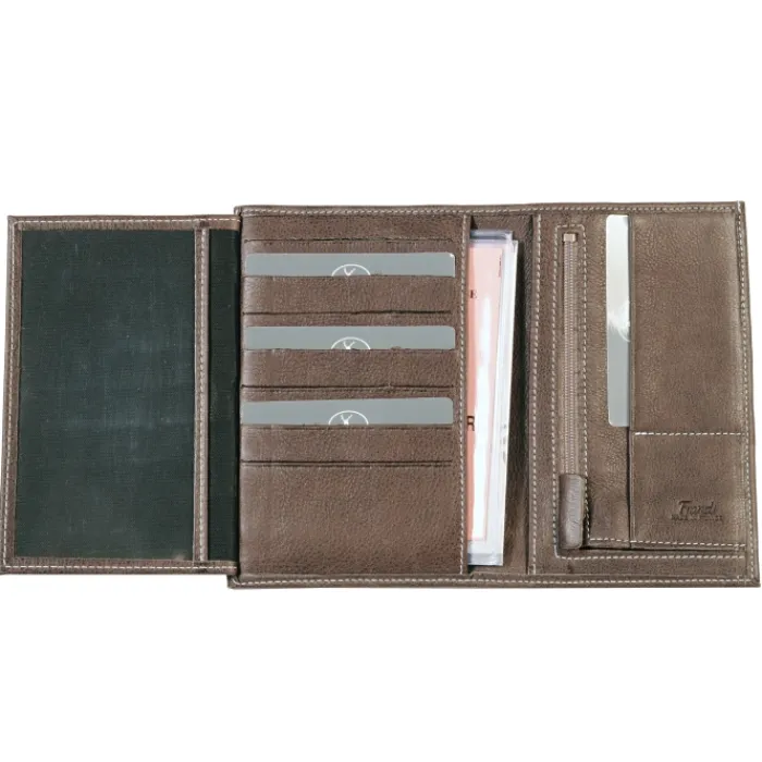 Frandi Portefeuille cuir surpiqûre coloré ->Homme Portefeuille Cuir
