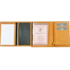 Frandi Portefeuille cuir taupe 4 volets -><noscript><img width=
