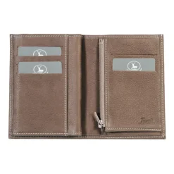 Frandi Portefeuille cuir taupe 4 volets -><noscript><img width=