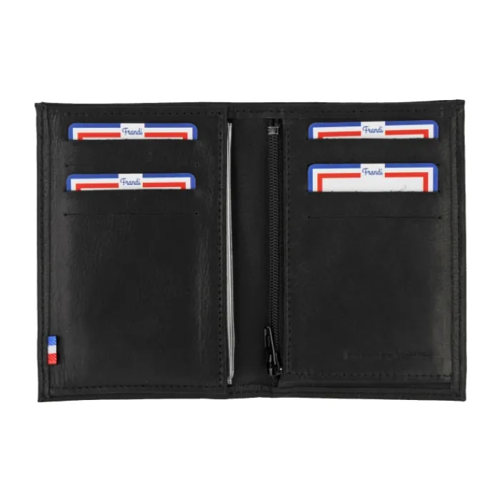 Frandi Portefeuille cuir vachette pleine fleur ->Homme Portefeuille Cuir