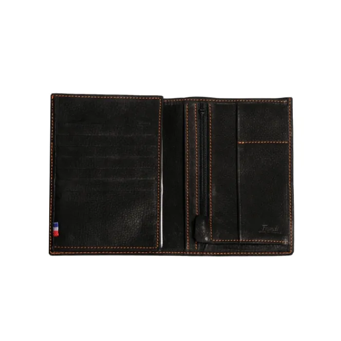 Frandi Portefeuille en cuir 14 cm ->Homme Portefeuille Cuir