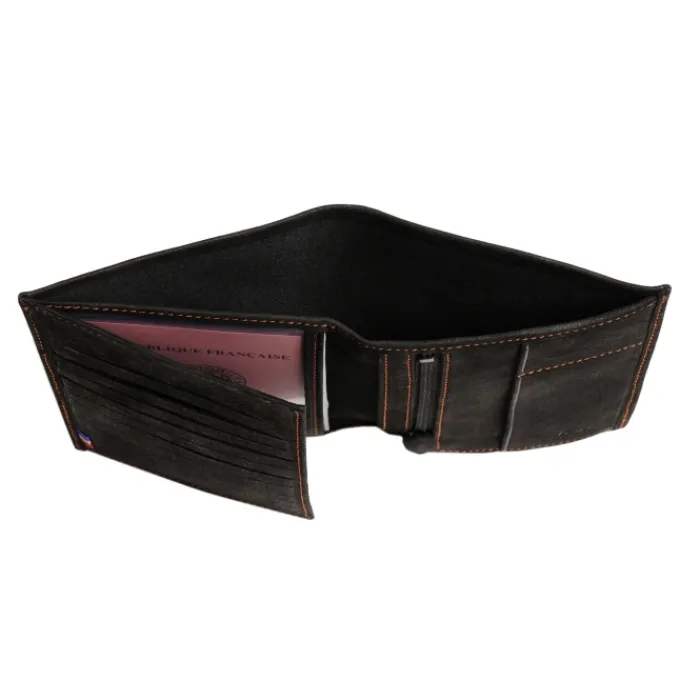 Frandi Portefeuille en cuir 14 cm ->Homme Portefeuille Cuir