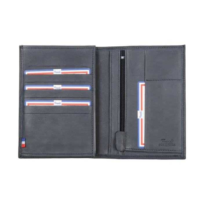 Frandi Portefeuille en cuir 14 cm ->Homme Portefeuille Cuir