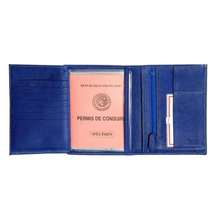 Frandi Portefeuille en cuir 14 cm ->Homme Portefeuille Cuir
