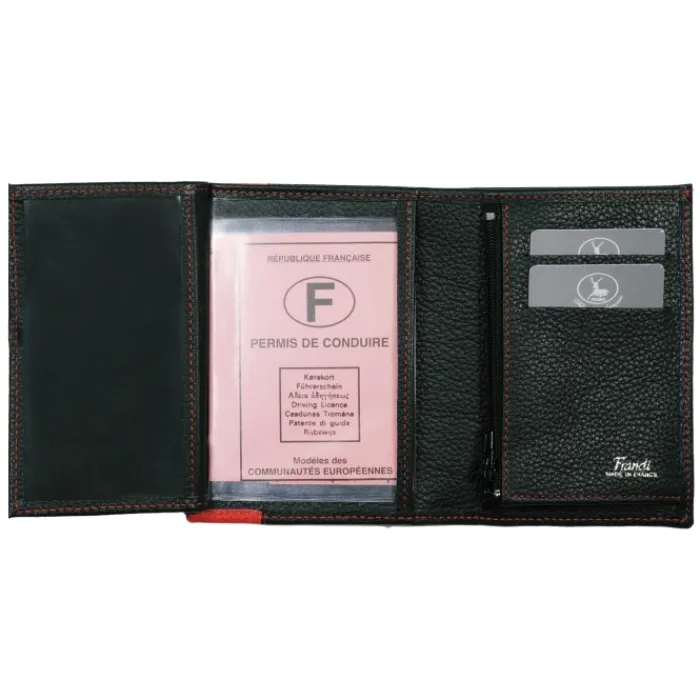 Frandi Portefeuille en cuir - Portefeuille gris, marron ou bleu - .fr>Homme Portefeuille Cuir