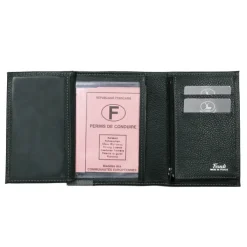 Frandi Portefeuille en cuir - Portefeuille gris, marron ou bleu - .fr><noscript><img width=