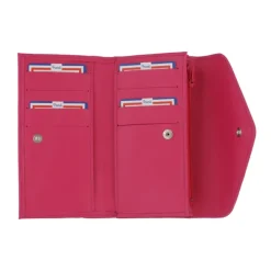 Frandi Portefeuille en cuir - Portefeuille femme rouge, bordeaux ou orange - .fr><noscript><img width=