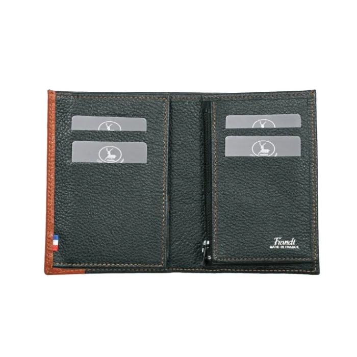Frandi Portefeuille en cuir - Portefeuille gris, marron ou bleu - .fr>Homme Portefeuille Cuir