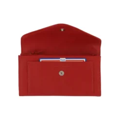 Frandi Portefeuille en cuir - Portefeuille femme rouge, bordeaux ou orange - .fr><noscript><img width=
