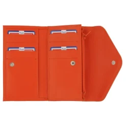 Frandi Portefeuille en cuir - Portefeuille femme rouge, bordeaux ou orange - .fr><noscript><img width=
