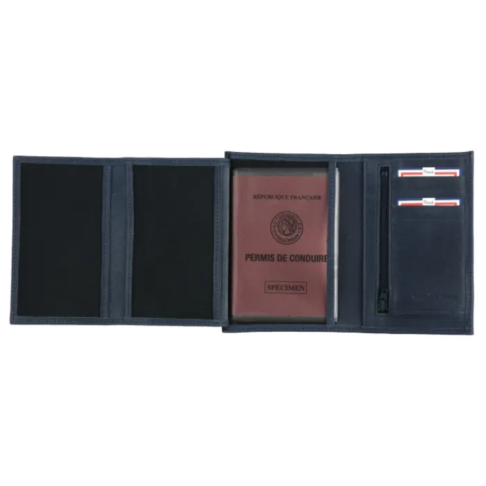 Frandi Portefeuille en cuir 3 volets pour homme ->Homme Portefeuille Cuir