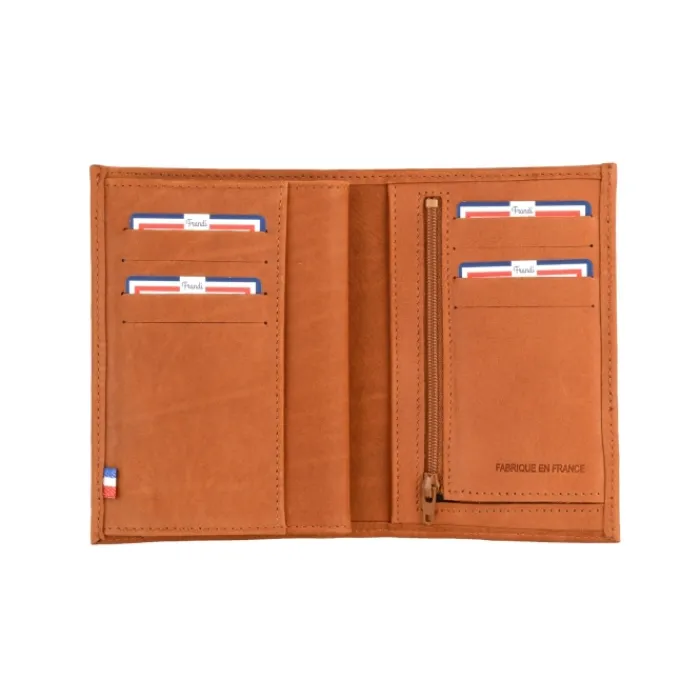 Frandi Portefeuille en cuir 3 volets pour homme ->Homme Portefeuille Cuir