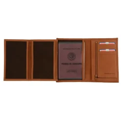 Frandi Portefeuille en cuir 3 volets pour homme -><noscript><img width=