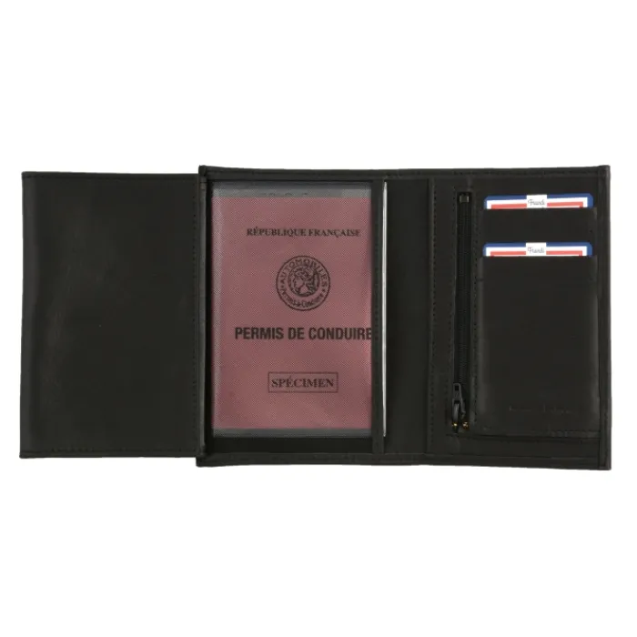 Frandi Portefeuille en cuir 3 volets pour homme ->Homme Portefeuille Cuir