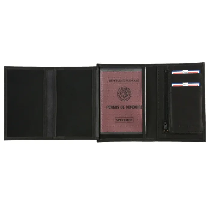 Frandi Portefeuille en cuir 3 volets pour homme ->Homme Portefeuille Cuir