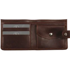 Frandi Portefeuille en cuir italien marron ->Homme Portefeuille Cuir