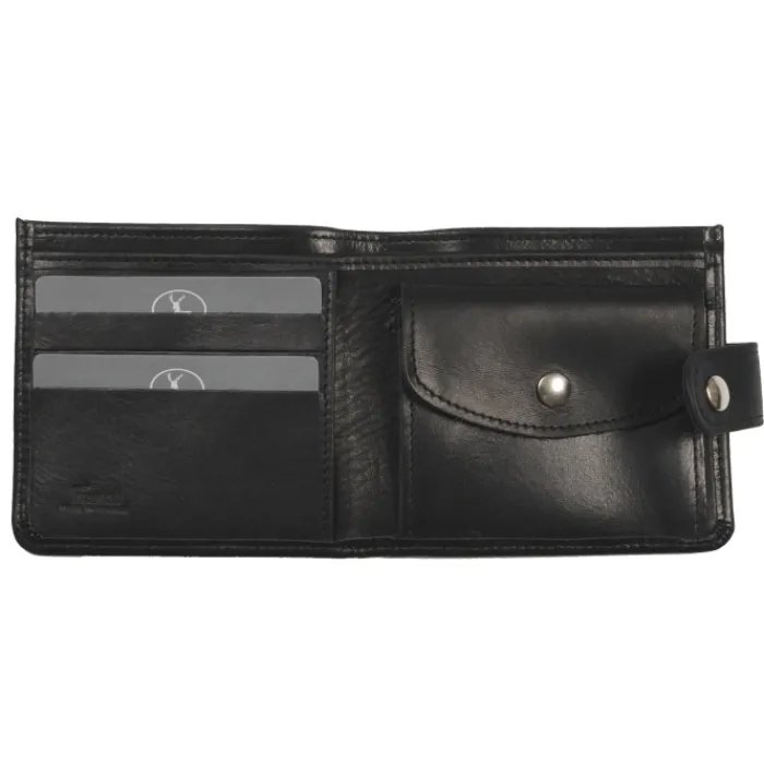 Frandi Portefeuille en cuir italien marron ->Homme Portefeuille Cuir