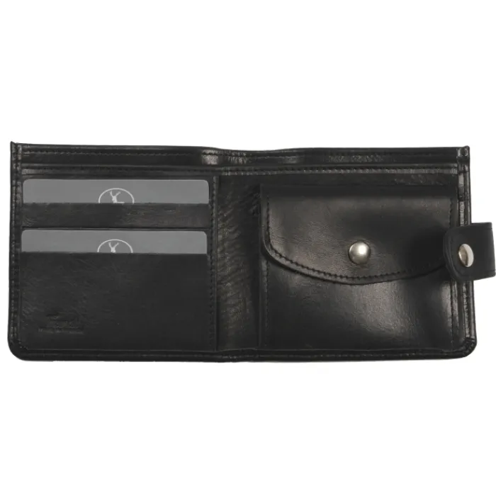 Frandi Portefeuille en cuir italien marron ->Homme Portefeuille Cuir