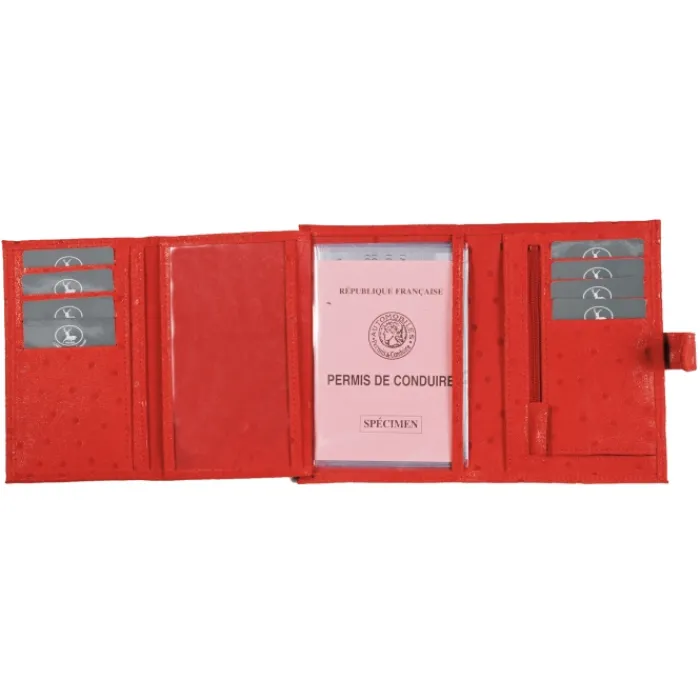 Frandi Portefeuille femme cuir 3 volets>Femme Portefeuille Cuir