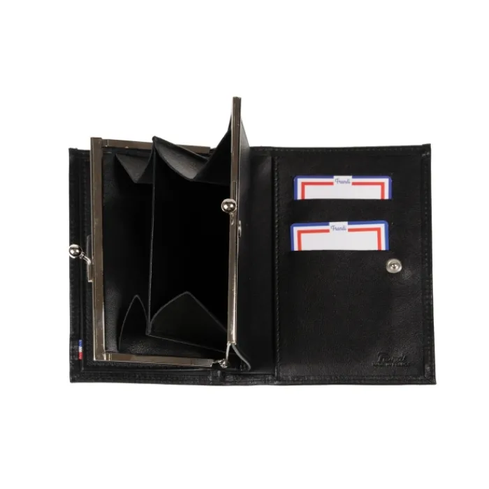 Frandi Portefeuille fermoir ->Femme Porte-Monnaie Cuir | Portefeuille Cuir