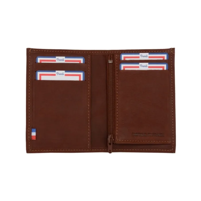 Frandi Portefeuille simple et efficace en cuir – Fabrication Française>Homme Portefeuille Cuir