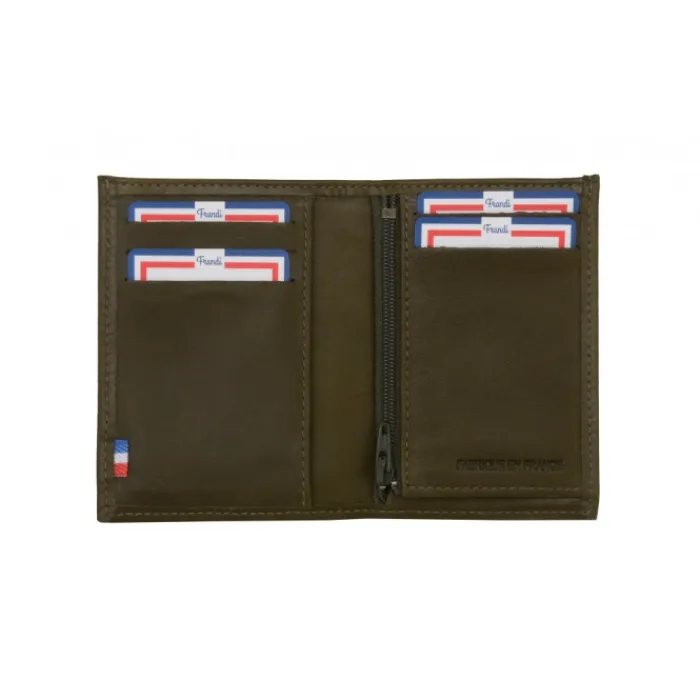 Frandi Portefeuille simple et efficace en cuir – Fabrication Française>Homme Portefeuille Cuir