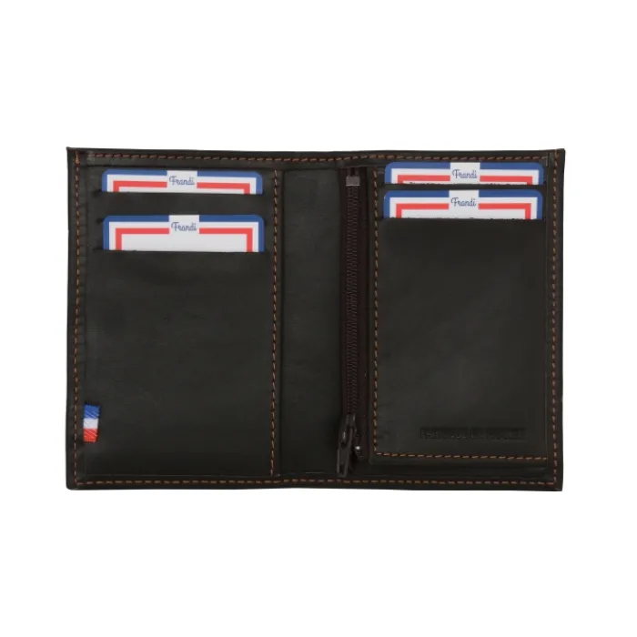 Frandi Portefeuille simple et efficace en cuir – Fabrication Française>Homme Portefeuille Cuir