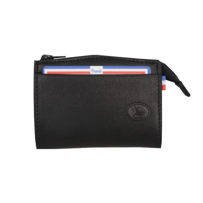 Frandi Porte-monnaie homme cuir marron foncé ->Homme Porte-Monnaie Cuir