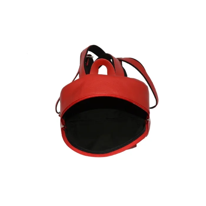 Frandi Sac à dos homme en cuir rouge et noir ->Homme Sac-Sacoches Cuir