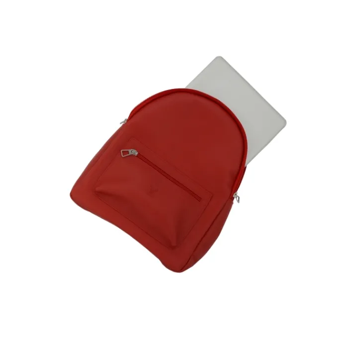 Frandi Sac à dos homme en cuir rouge et noir ->Homme Sac-Sacoches Cuir