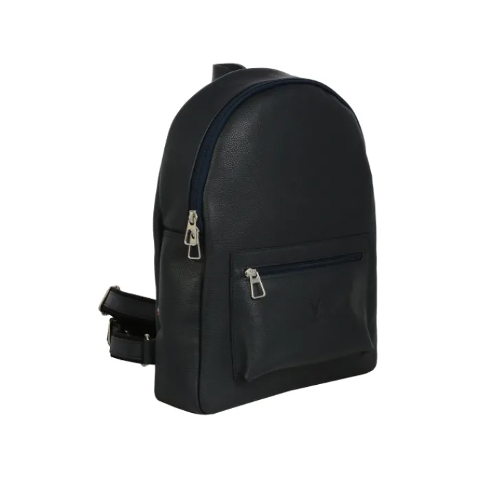 Frandi Sac à dos homme en cuir rouge et noir ->Homme Sac-Sacoches Cuir