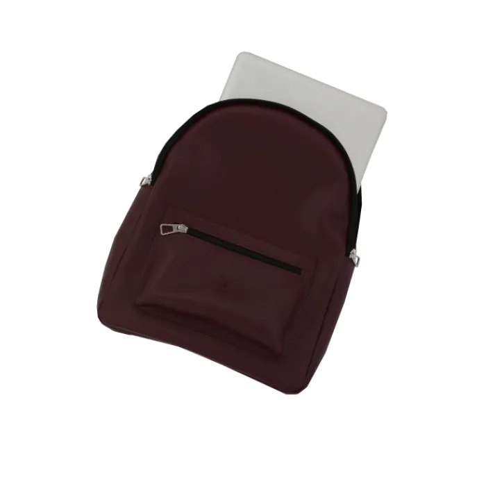 Frandi Sac à dos homme en cuir rouge et noir ->Homme Sac-Sacoches Cuir