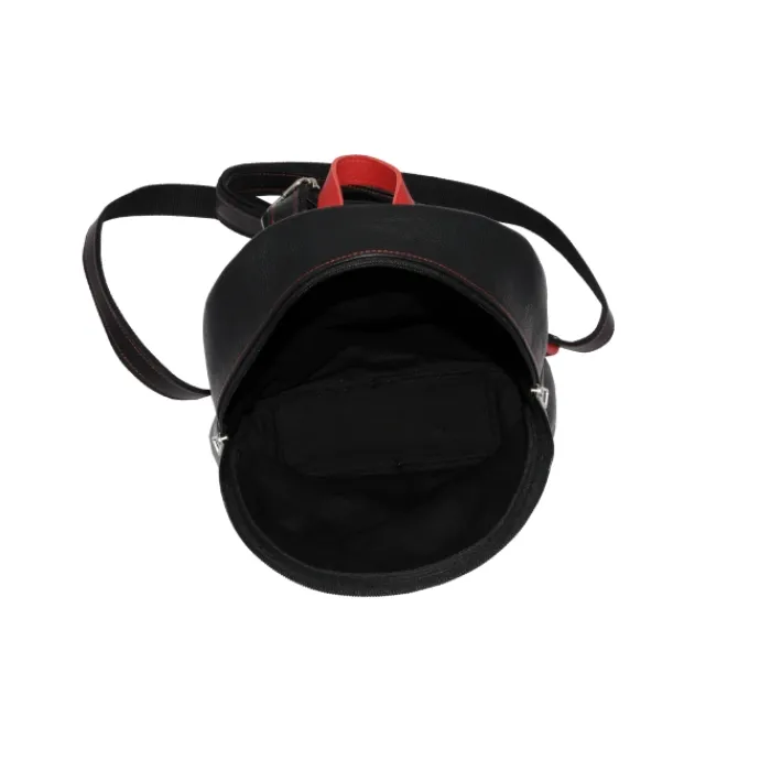 Frandi Sac à dos homme en cuir rouge et noir ->Homme Sac-Sacoches Cuir