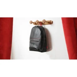 Frandi Sac à dos homme en cuir rouge et noir -><noscript><img width=