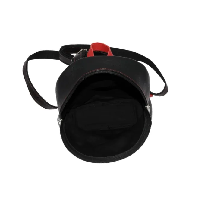 Frandi Sac à dos homme en cuir rouge et noir ->Homme Sac-Sacoches Cuir