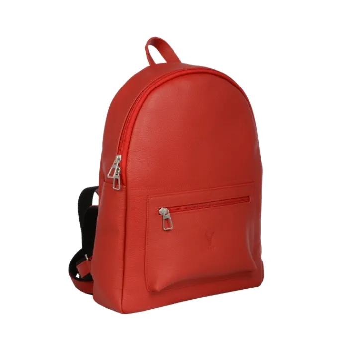 Frandi Sac à dos homme en cuir rouge et noir ->Homme Sac-Sacoches Cuir