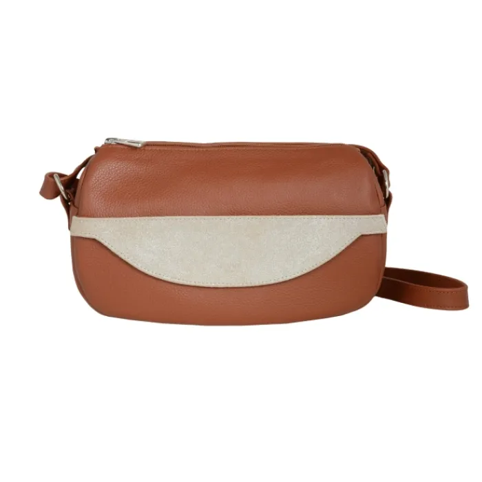 Frandi Sac Caroline Camel Paillettes>Femme Sac Cuir