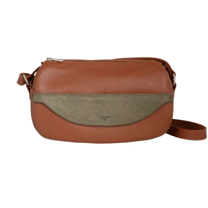 Frandi Sac Caroline Camel Paillettes>Femme Sac Cuir