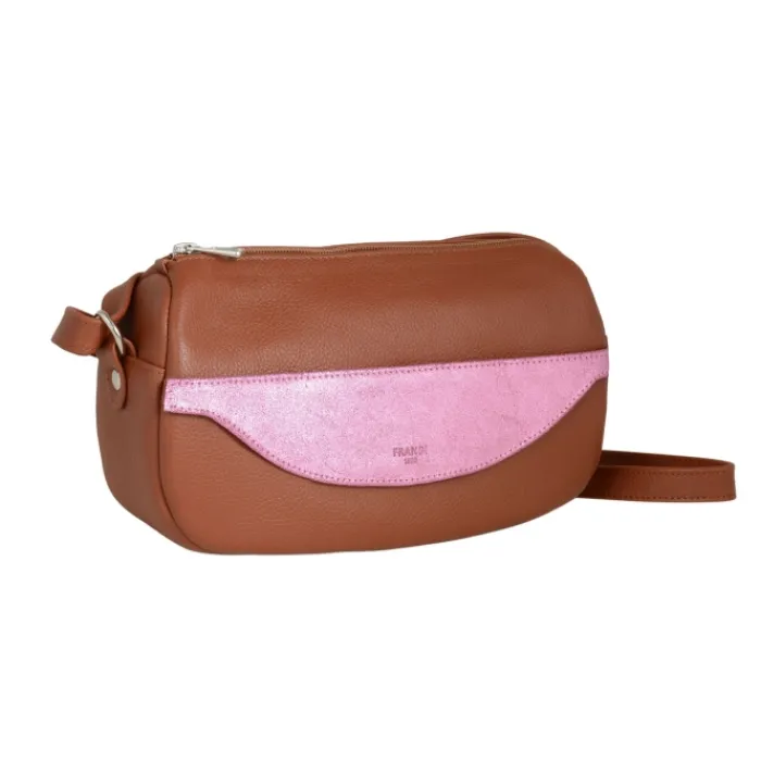 Frandi Sac Caroline Camel Paillettes>Femme Sac Cuir