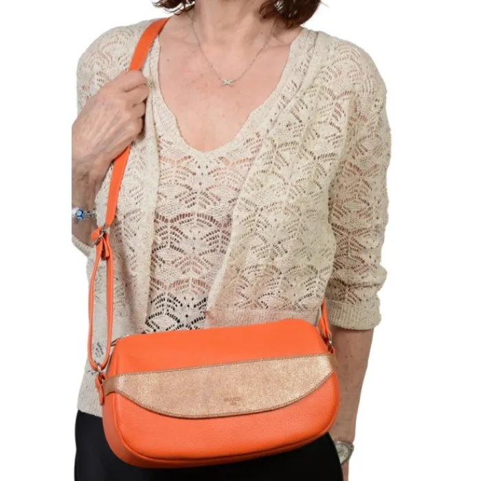 Frandi Sac Caroline Orange>Femme Sac Cuir