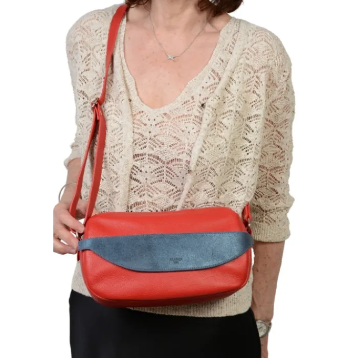 Frandi Sac Caroline Rouge Paillette>Femme Sac Cuir