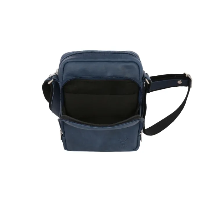 Frandi Sacoche à bandoulière en cuir gold, noir ou marron -5960>Homme Sac-Sacoches Cuir